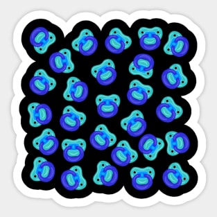 Blue Baby Boy Pacifier Pattern Sticker